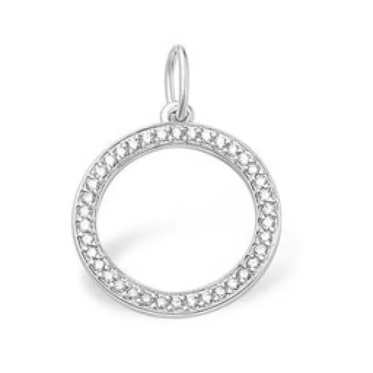 Подвеска с фианитом из серебра