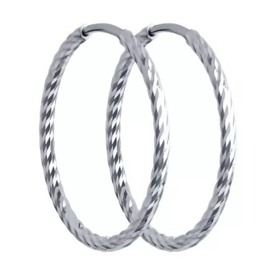 Серьги-конго из серебра