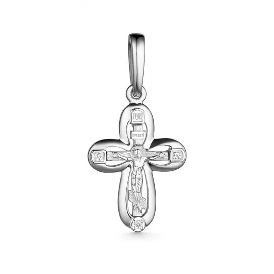 Крест с бриллиантами из золота