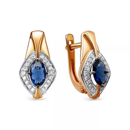 Серьги с бриллиантами из золота