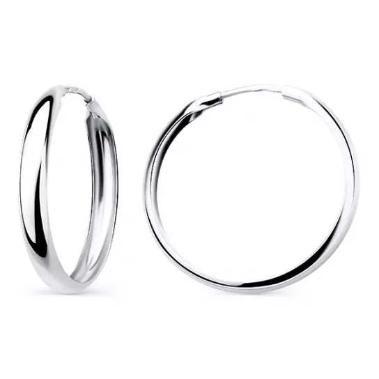 Серьги-конго из серебра