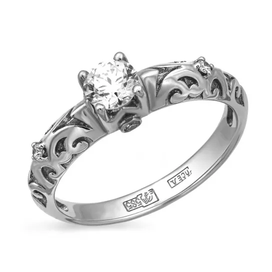 Кольцо с бриллиантами из золота