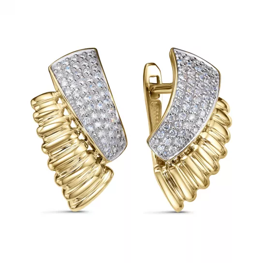 Серьги с бриллиантами из золота