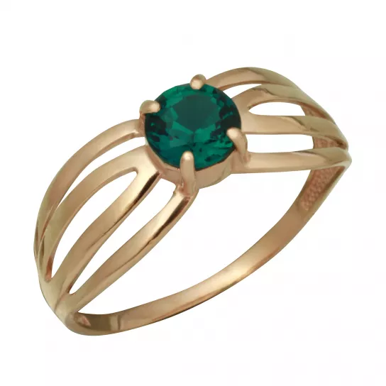Кольцо с изумрудом из золота