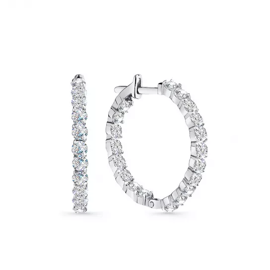 Серьги с фианитом из золота