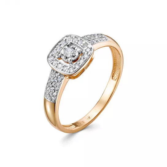 Кольцо с бриллиантами из золота