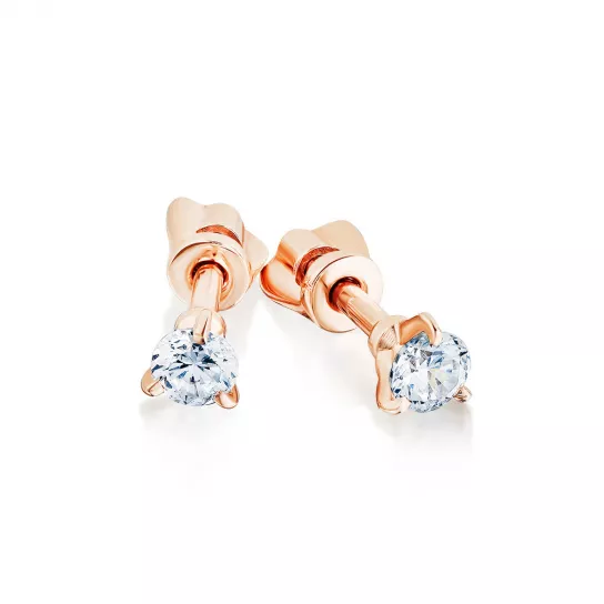 Пусеты с фианитом из золота