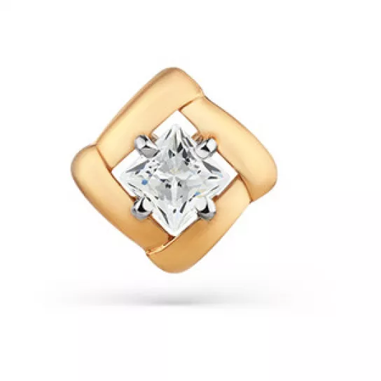 Подвеска с фианитом из золота