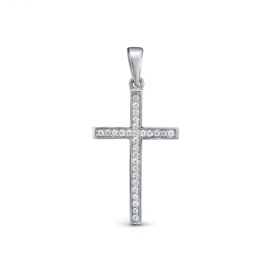 Крест с бриллиантами из золота