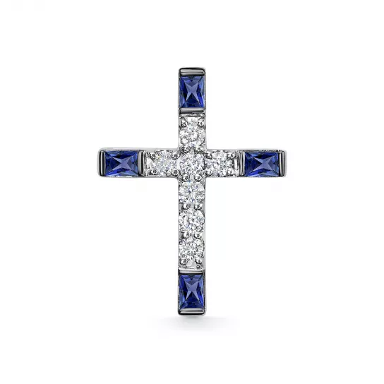 Крест с бриллиантами из золота